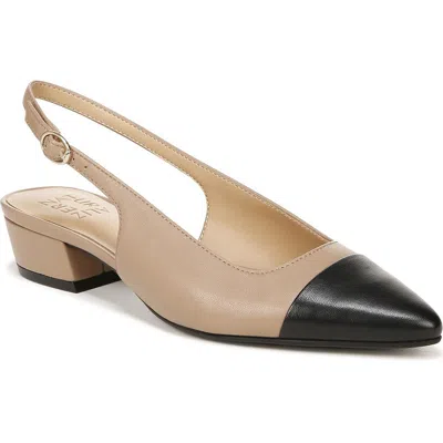 Naturalizer Banks Womens Leather Pointed Toe Slingbacks In Black