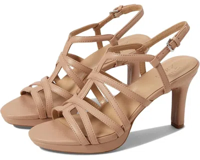 Naturalizer Baylor H1868s2250 Dress Sandals Wide Nude Strappy Hawk605 In Brown