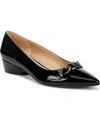 Naturalizer Malynn Womens Leather Pointed Toe Pumps In Black Faux Patent