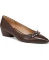 Naturalizer Becca Patent Leather Pointed Toe Pump In Chocolate Bar Leather