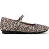 Naturalizer Behold Mary Jane Flat In Leopard Suede