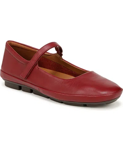Naturalizer Behold Mary Jane Flat In Cranberry Leather