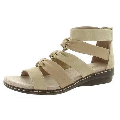 Naturalizer Bohemia Womens Faux Leather Strappy Strappy Sandals In Green