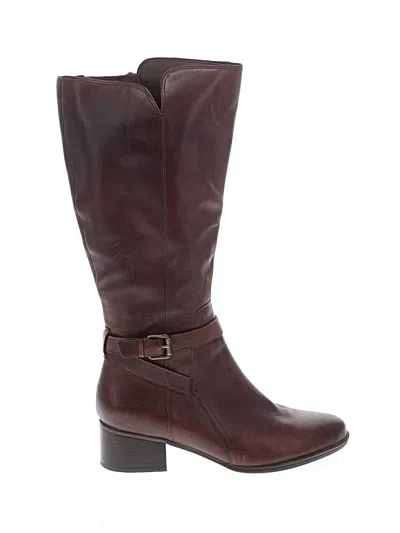 Pre-owned Naturalizer Boots In Burgundy