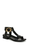 Naturalizer Brandy T-strap Sandal In Black Leather