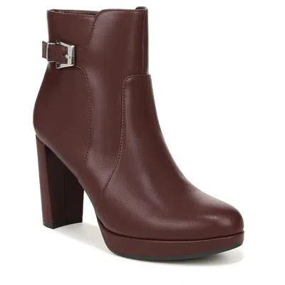Naturalizer Braxton Boots Women's Cabernet Block Heel Ankle Bootie Lion1058 In Red