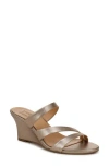 Naturalizer Breona Slide Sandal In Warm Silver Faux Leather