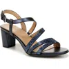 Naturalizer Bridget 2 Sandal In French Navy Faux Leather