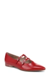 Naturalizer Brigitte T-strap Mary Jane Flat In Red