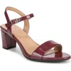 Naturalizer Bristol Ankle Strap Sandals In Cranberry Patent Faux Leather