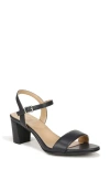 Naturalizer Bristol Ankle Strap Sandal In French Navy Blue Synthetic