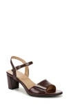 Naturalizer Bristol-ornament Ankle Strap Block Heel Sandals In Merlot Red