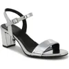 Naturalizer Bristol Ankle Strap Sandals In Silver Faux Leather