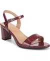 Naturalizer Bristol Ankle Strap Sandals In Cranberry Faux Patent