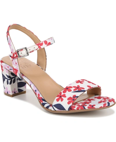 Naturalizer Bristol Ankle Strap Sandals In Lilac Floral Fabric