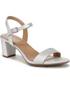 Naturalizer Bristol Ankle Strap Sandals In Pearl White Satin