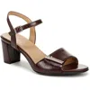 Naturalizer Bristol-ornament Ankle Strap Block Heel Sandals In Red
