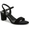 Naturalizer Bristol Velvet Sandal In Black