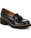 Naturalizer Desi Lug Sole Loafers In Midnight Blue Faux Patent