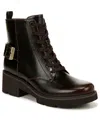 Naturalizer Cabaret Lace-up Booties In Dark Brown Faux Leather