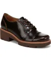 Naturalizer Cabaret-lace Lug Sole Oxfords In Brown Faux Leather