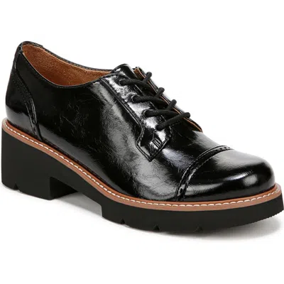 Naturalizer Cabaret-lace Womens Lace-up Manmade Casual And Fashion Sneakers In Black Faux Leather