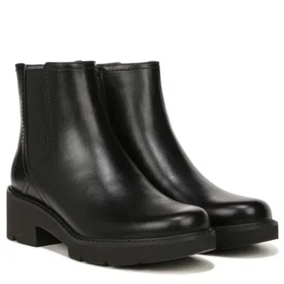 Naturalizer Cade Boots Women's Black Side Zip Round Toe Ankle Chelsea Lion953