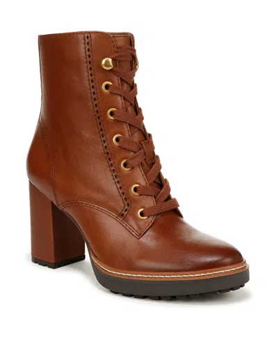 Naturalizer Callie Lug Sole Booties In Cider Spice Brown