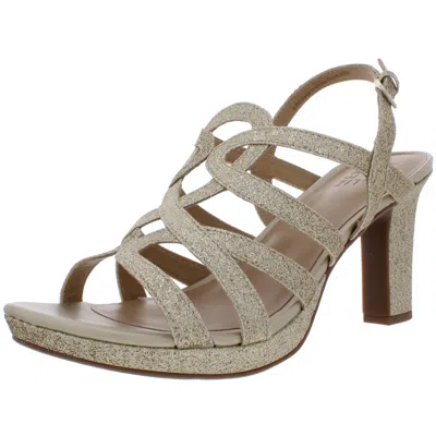 Naturalizer Cameron Womens Strappy Dress Heels In Gold