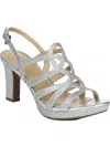 Naturalizer Danya Womens Man Made Glitter Evening Heels In Silver