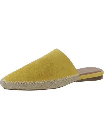 Naturalizer Candice Womens Suede Slip On Mules In Yellow