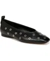 Naturalizer Carla 2 Ballet Flats In Black Leather,grommets