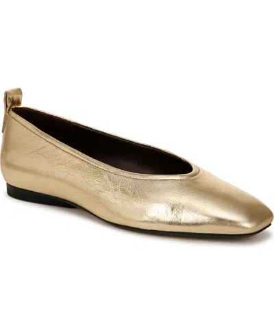 Naturalizer Carla Ballet Flats In Dark Gold Leather