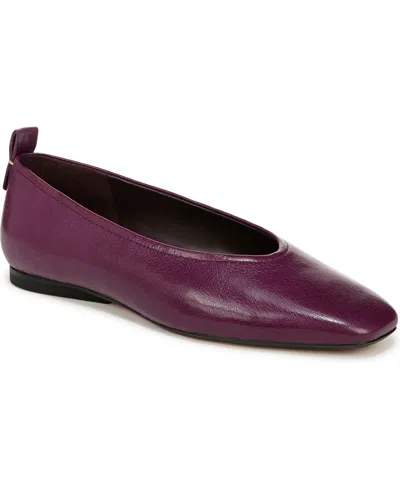 Naturalizer Carla Ballet Flats In Deep Plum Purple Leather