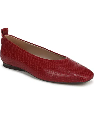 Naturalizer Carla Square Toe Ballet Flats In Red