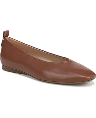 Naturalizer Carla Square Toe Ballet Flats In Brown