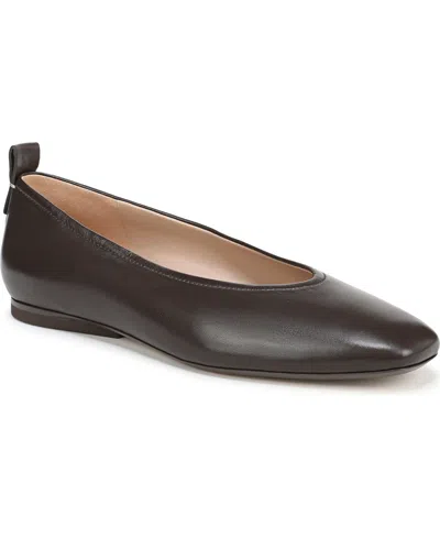 Naturalizer Carla Square Toe Ballet Flats In Brown