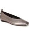 Naturalizer Carla Square Toe Ballet Flats In Silver