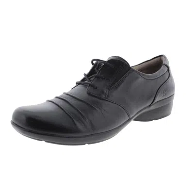 Naturalizer Carly Womens Leather Derby Oxfords In Black