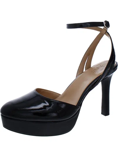 Naturalizer Clarice Womens Buckle Ankle Strap Platform Sandals In Black