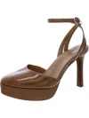 Naturalizer Clarice Womens Buckle Ankle Strap Platform Sandals In Brown