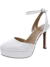 Naturalizer Clarice Womens Buckle Ankle Strap Platform Sandals In White