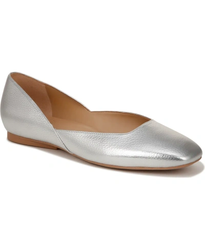 Naturalizer Cody Skimmer Flat In Metallic Silver Leather