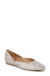 Naturalizer Cody Skimmer Flat In White Snake Pattern Leather