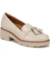 Naturalizer Committed Lug Sole Loafers In Porcelain Faux Leather