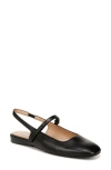 Naturalizer Connie Slingback Mary Jane Flat In Black Leather