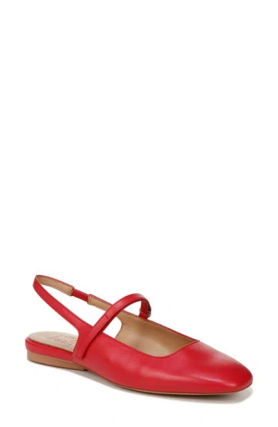 Naturalizer Connie Slingback Mary Jane Flat In Crantini Red Leather