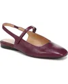 Naturalizer Connie Slingback Mary Jane Flats In Deep Plum Purple Leather