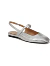 Naturalizer Connie Slingback Mary Jane Flat In Silver