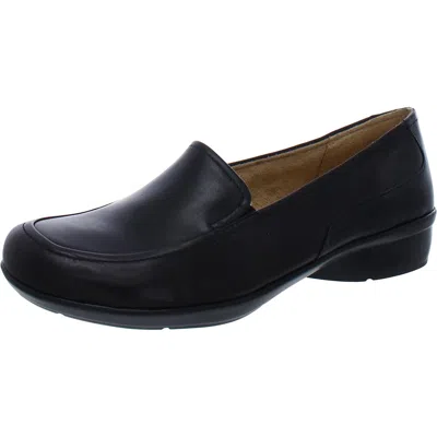Naturalizer Crayton Womens Leather Slip-on Loafers In Black